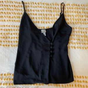 ASOS Black Buttoned Top